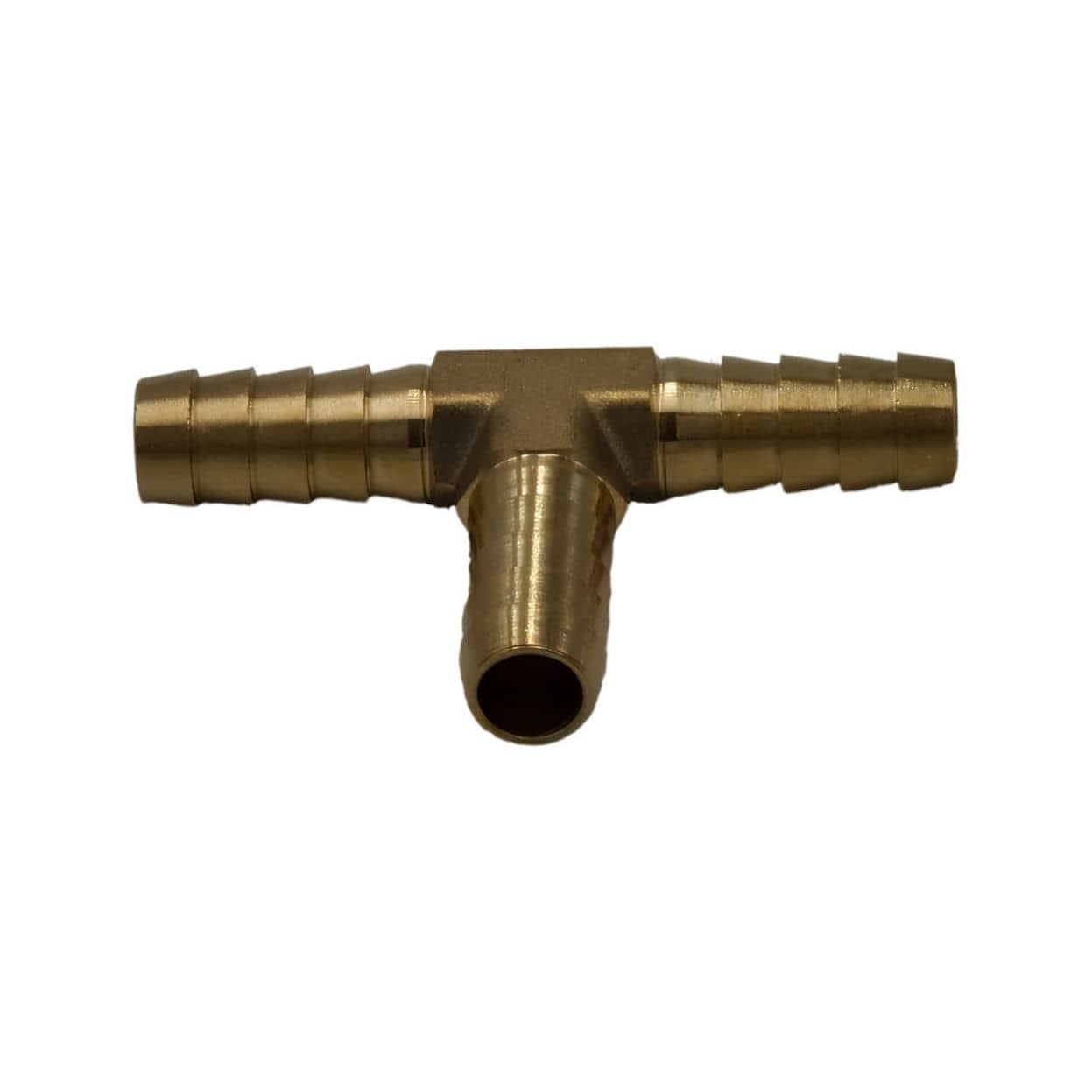 Twin Eagles Brass Connector 3/8" 10mm Brass Barb Hose Fitting  T 3 Way Barbed Connector for Fluid