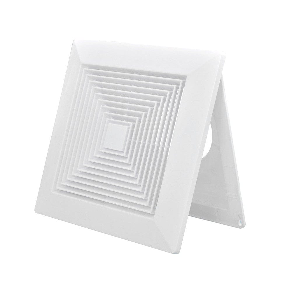 Twin Pack Ductsure 150mm Port Square Ceiling Diffuser With Adaptor Plate - Twin Eagle Imports