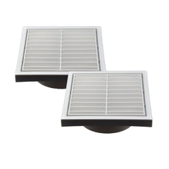 Twin Pack PFL125 Ductsure Ducting Wall Vent : Fixed Louvre - Φ125 - Twin Eagle Imports
