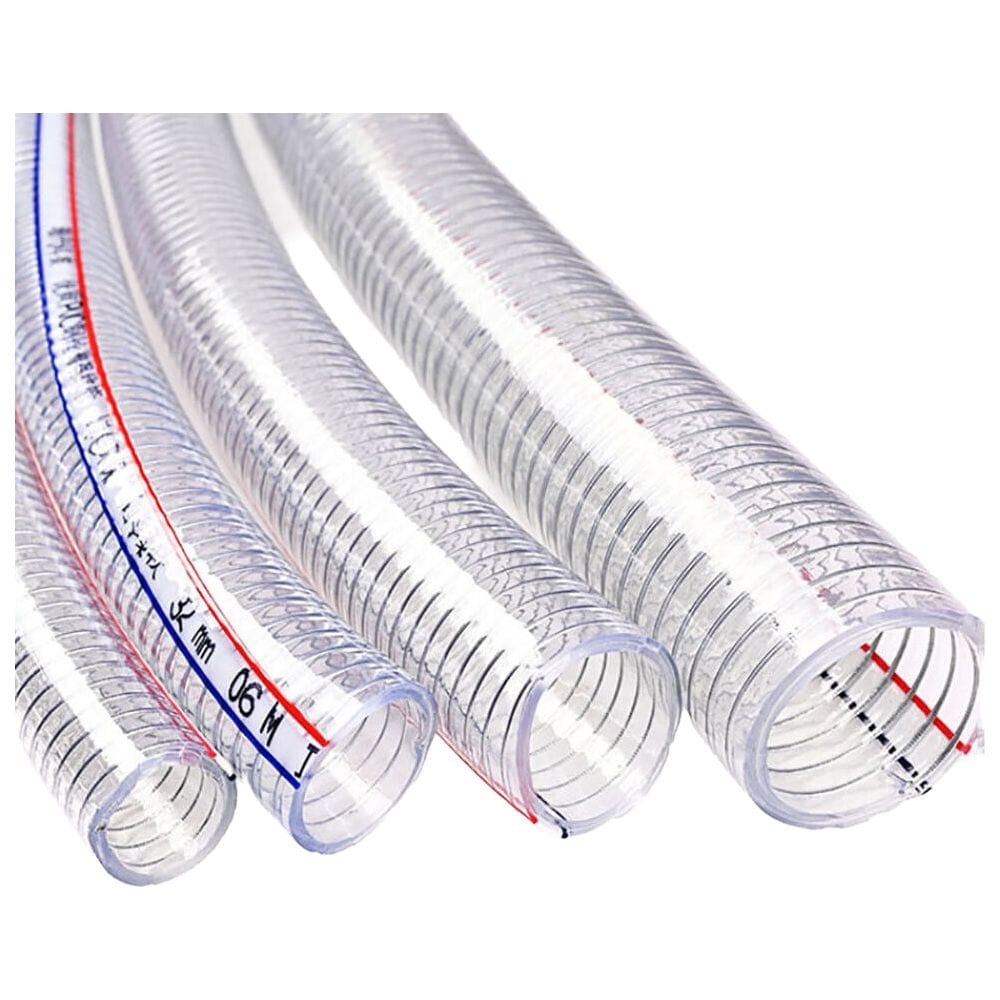 Wire Reinforced Clear Flexible PVC Hose ID 3/8''(10mm), 100m/roll - Twin Eagle Imports