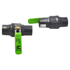 x2 Piece 3/4" Industrial Quality Nylon Ball Valve 235 PSI F/F BSPT Thread - Twin Eagle Imports