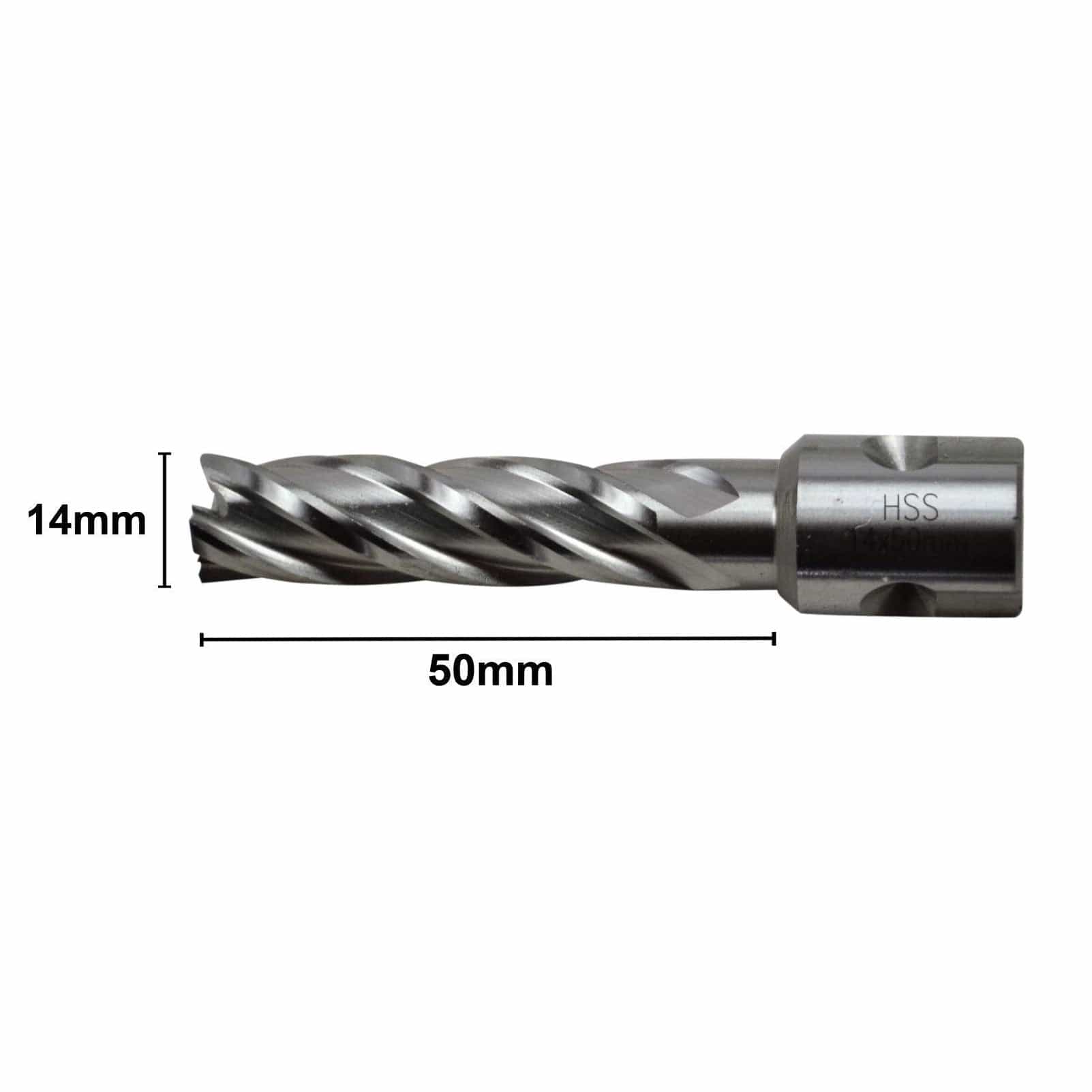 14 x 50mm D.O.C HSS Weldon Shank Annular Cutter - Twin Eagle Imports