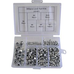 300pc Hex Nylock Nylon Carbon Steel Nut Grab Kit - Twin Eagle Imports