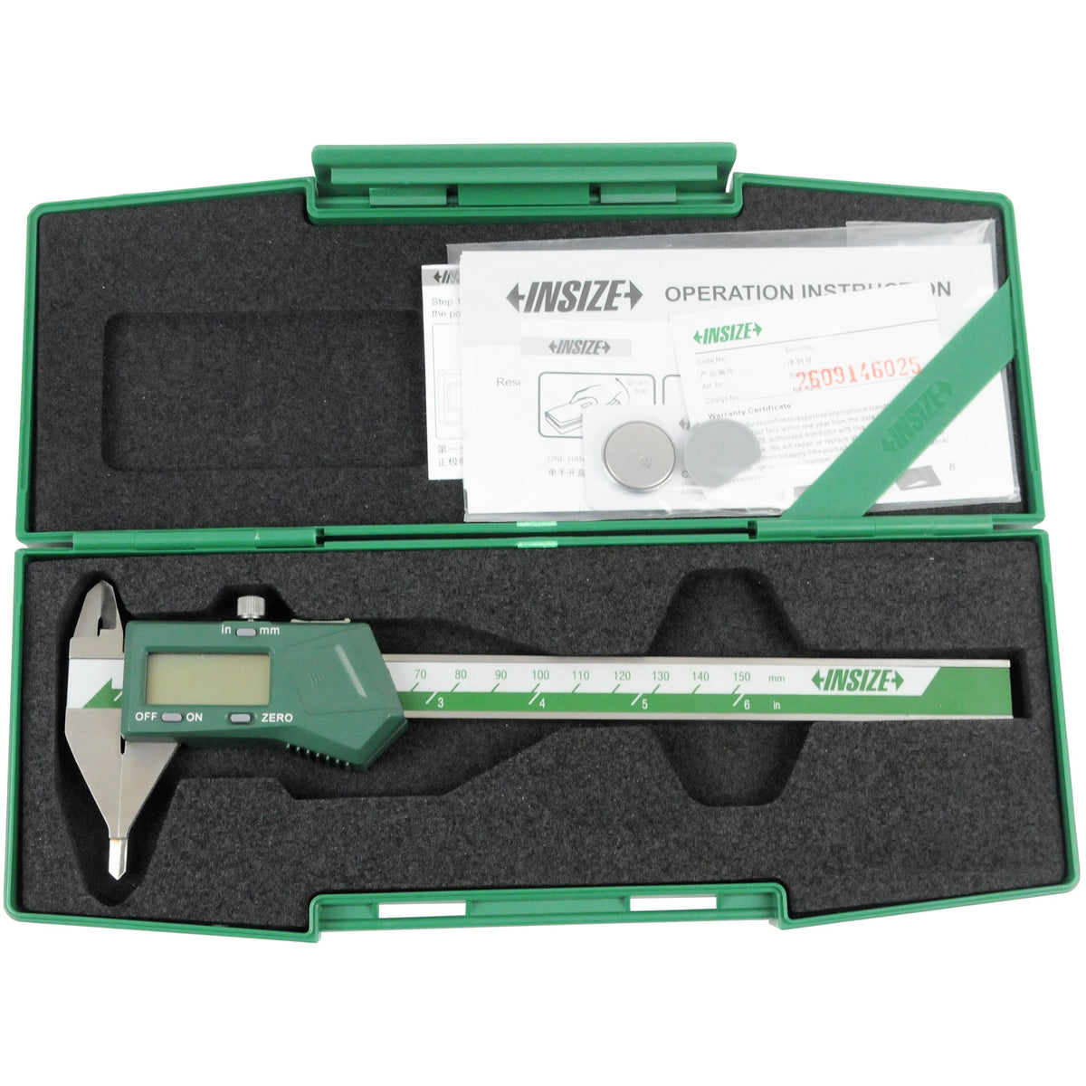 Insize Digital Small Point Caliper 0-150mm/0-6" Range Series 1169-150