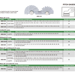 Insize Whitworth 55° Screw Pitch Gauge 4-42TPI Range Series 4820-330