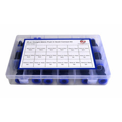 58 pc Pushfit air joiner Metric Quick Connect Grab Kit Assortment - Twin Eagle Imports