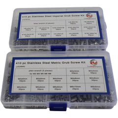820pc Metric and Imperial Stainless Steel Grub Screw Grab Kit - Twin Eagle Imports