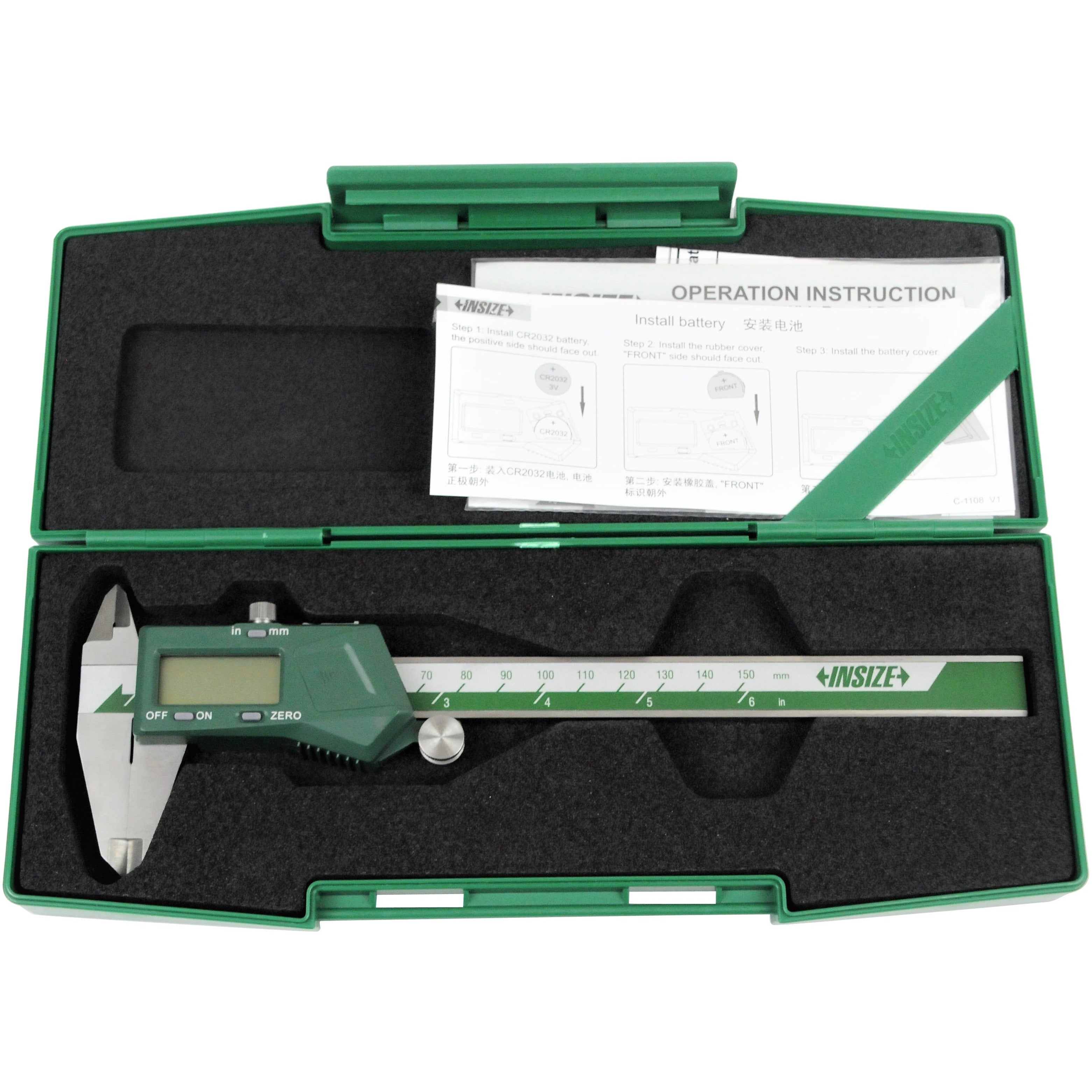 Insize Digital Caliper 0-150mm / 0-6" Range Series 1119-150