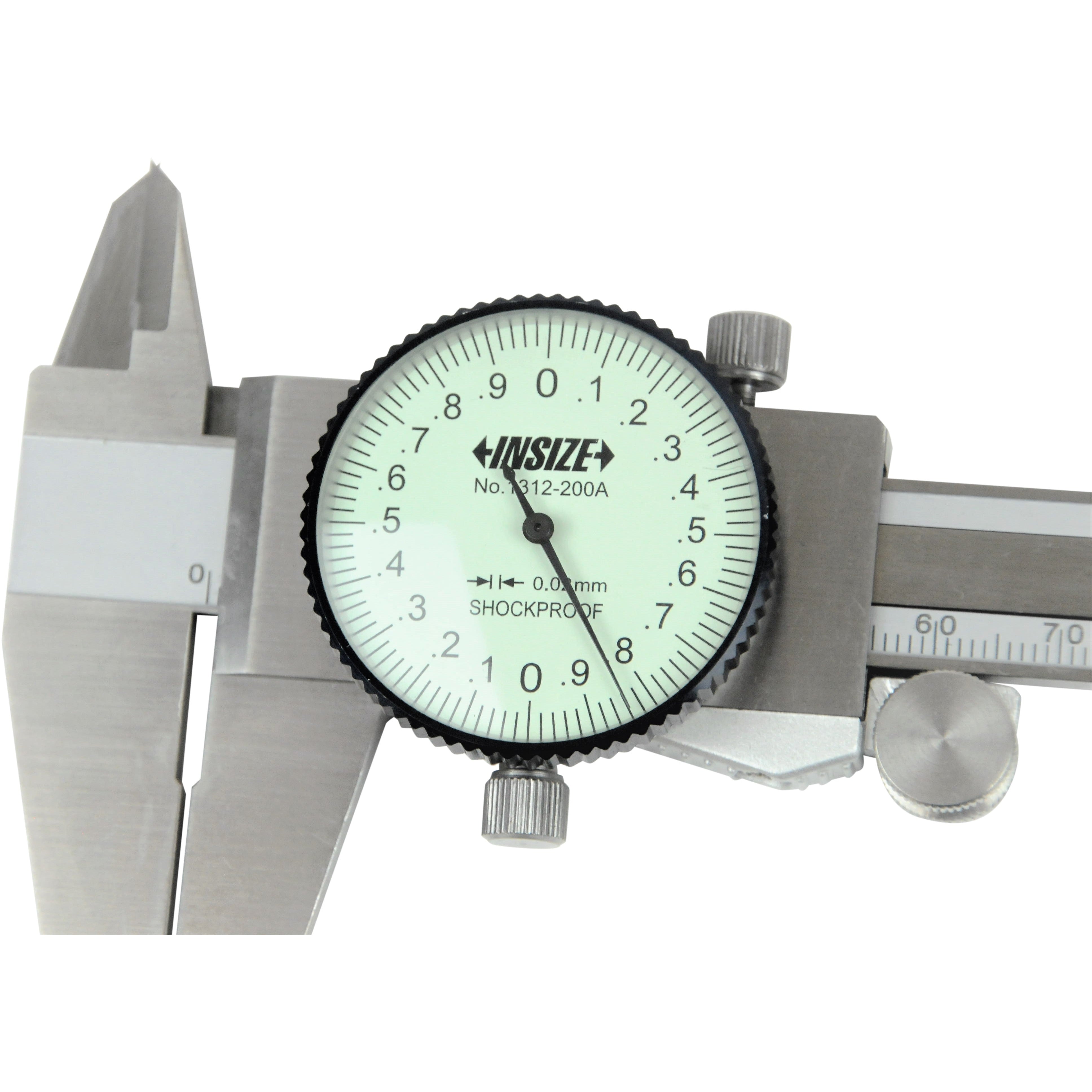 Insize Dial Caliper 0-200mm Range Series 1312-200A