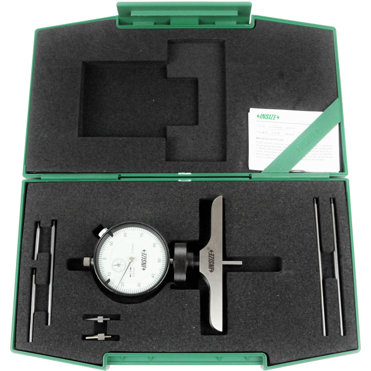 Insize Dial Depth Gauge 0-300mm x 0.01mm Range Series 2342-202