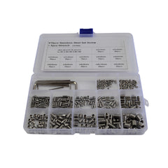 410 piece grub screw kit assortment sizes stainless steel metric allan key fastners