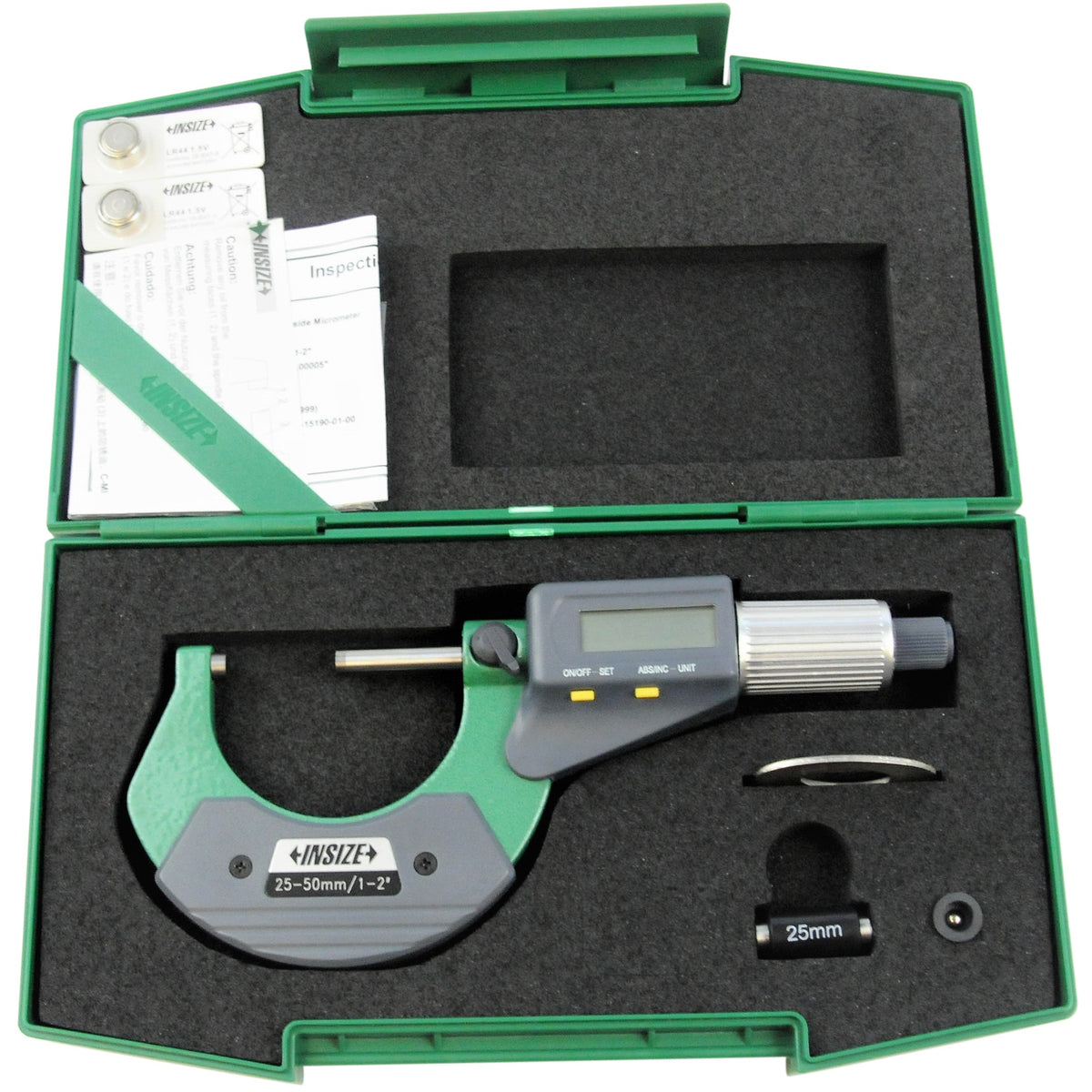 Insize Digital Outside Micrometer 25-50MM / 1-2" Range Series 3109-25A