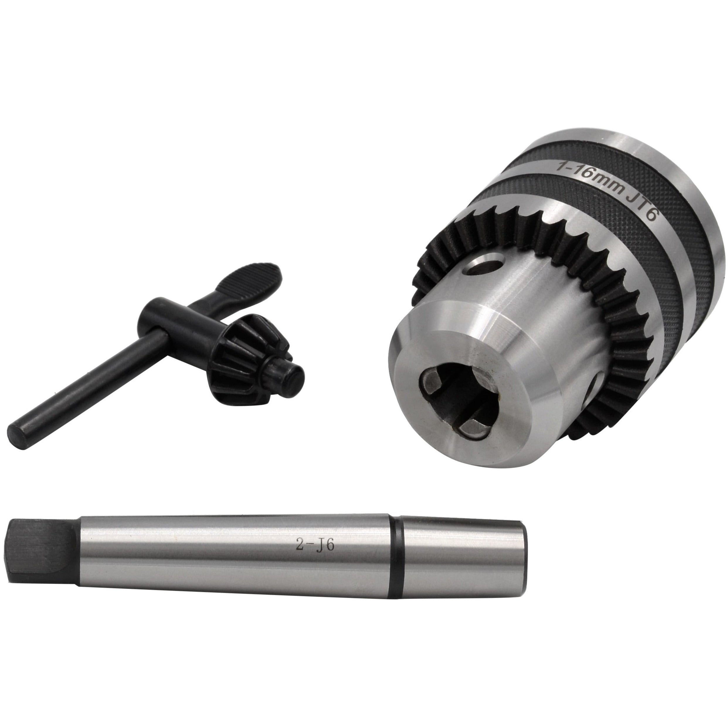 1 - 16mm Key Drill Chuck includes JT6 MT2 Arbor