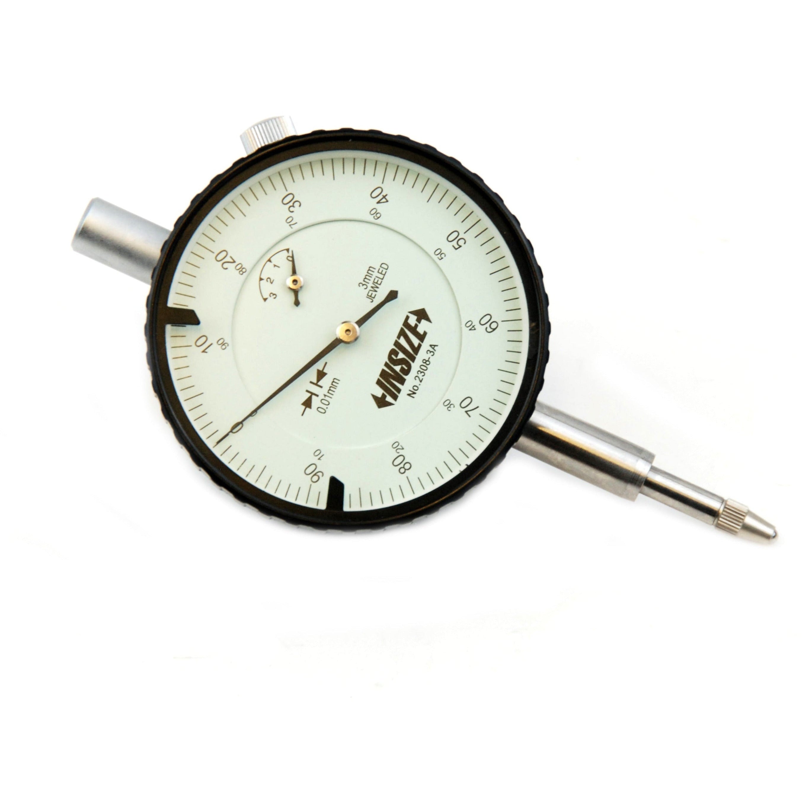 Insize Metric Lug Back Dial Indicator 3mm Range Series 2308-3A