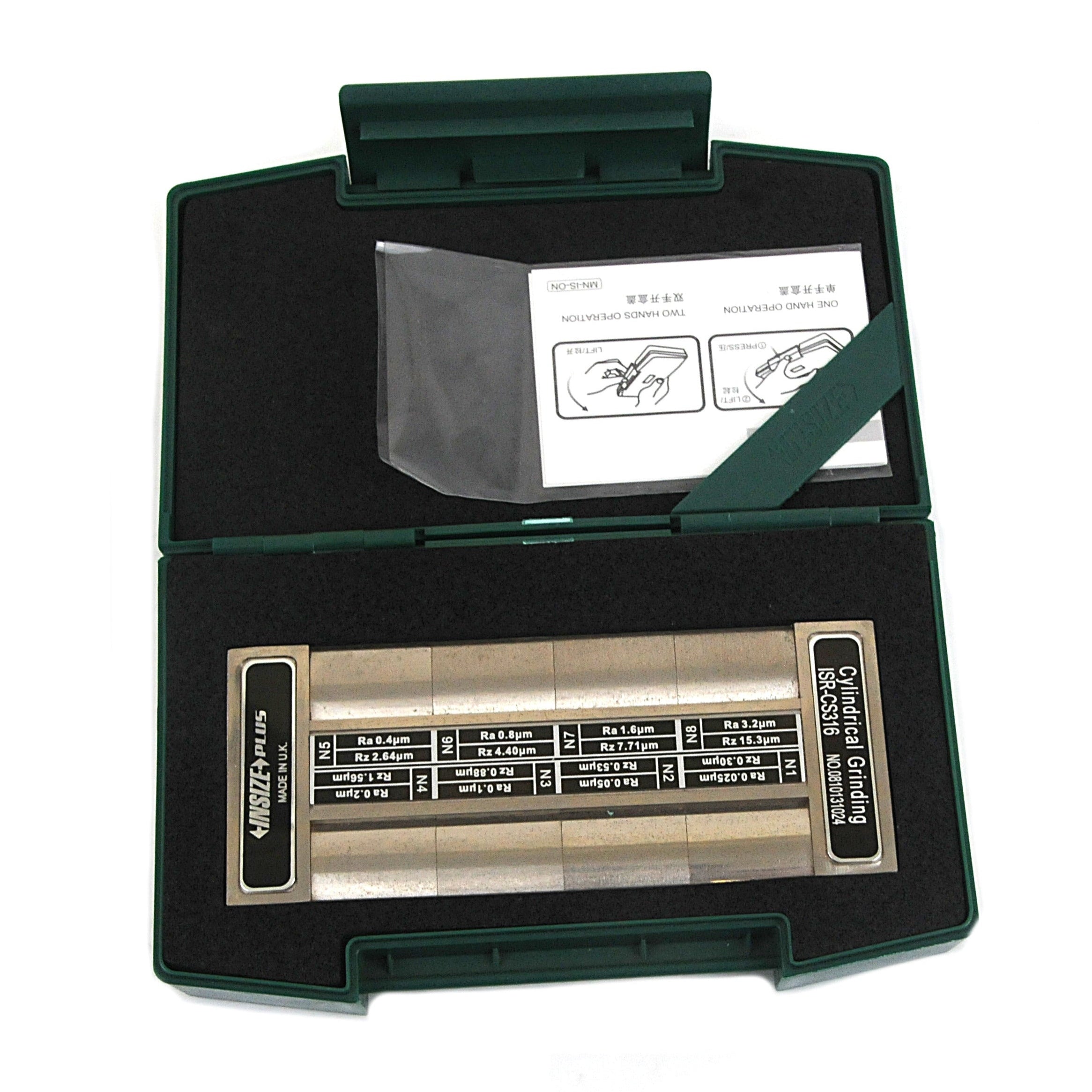 Insize Cylindrical Grinding Surface Roughness Specimen 8 pcs Set Series ISR-CS316