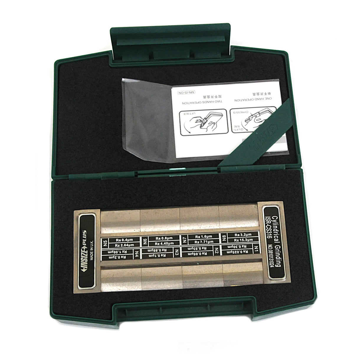 Insize Cylindrical Grinding Surface Roughness Specimen 8 pcs Set Series ISR-CS316
