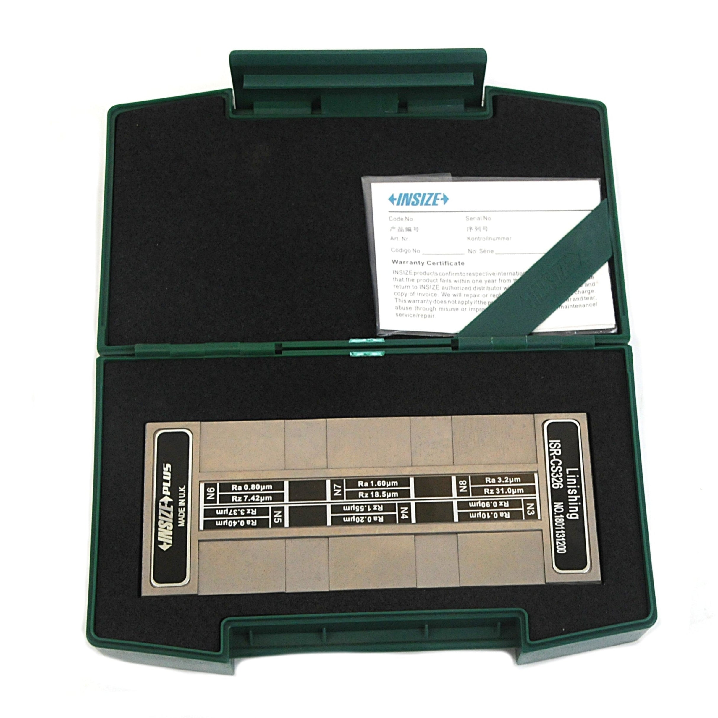Insize Linishing (belt standing) Surface Roughness Specimen 6 pcs Set Series ISR-CS326