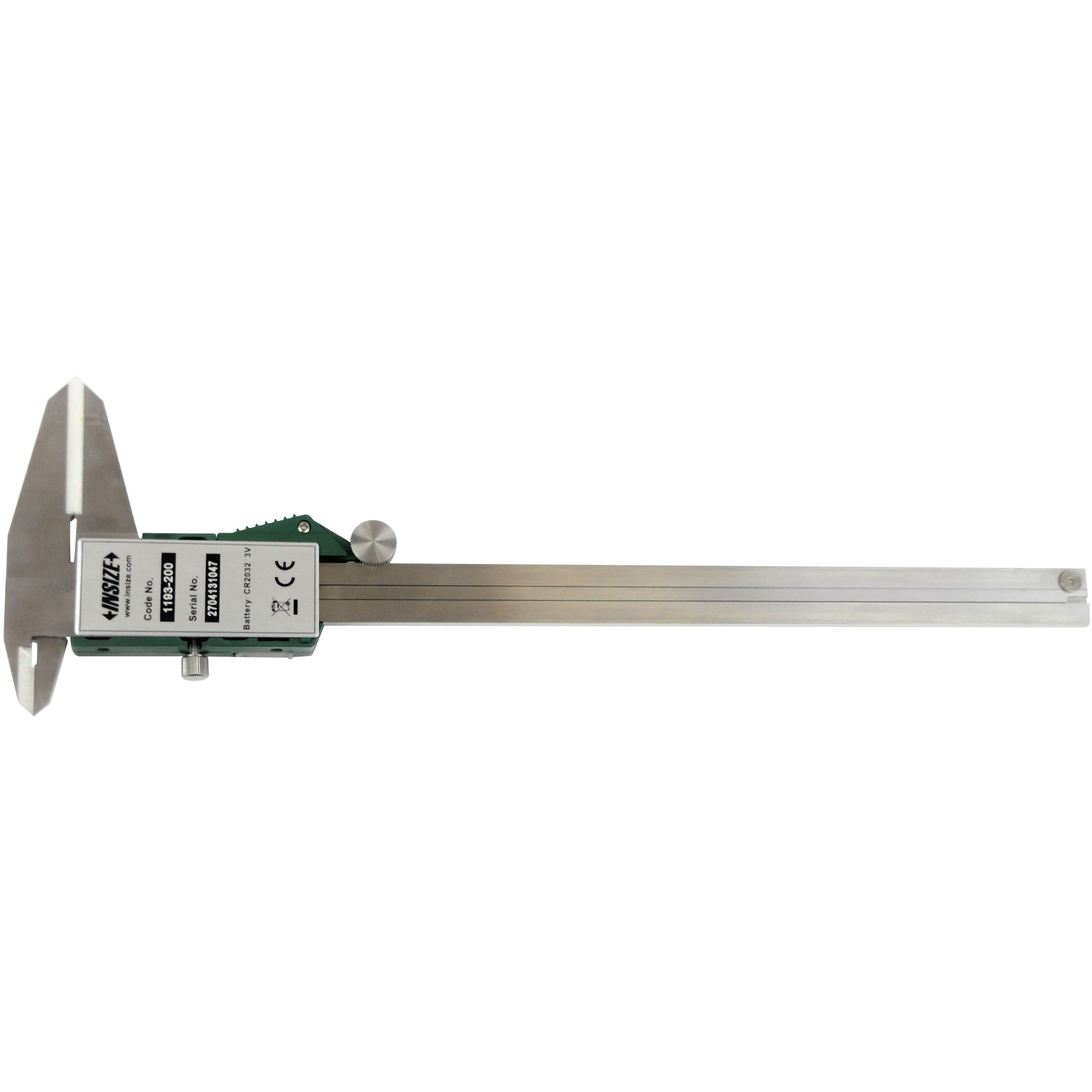 Insize Digital Caliper With Ceramic Tipped Jaws 0-200mm/0-8" Range Series 1193-200