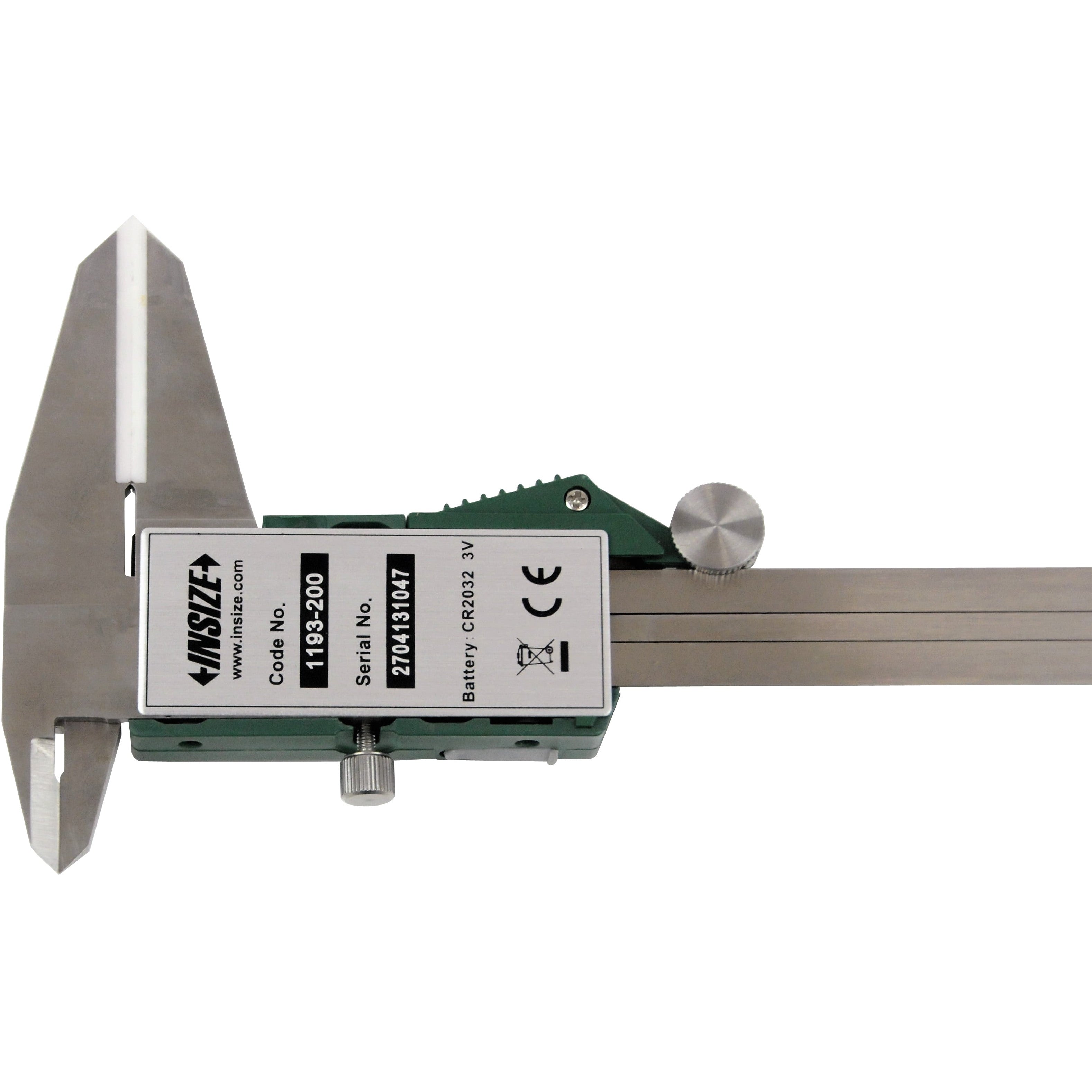 Insize Digital Caliper With Ceramic Tipped Jaws 0-200mm/0-8" Range Series 1193-200