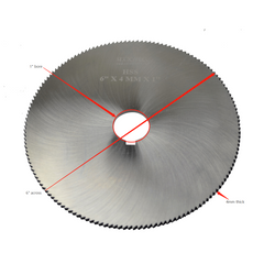 Maxwell HSS Slitting Saw 6"x 4 mm x 1" bore