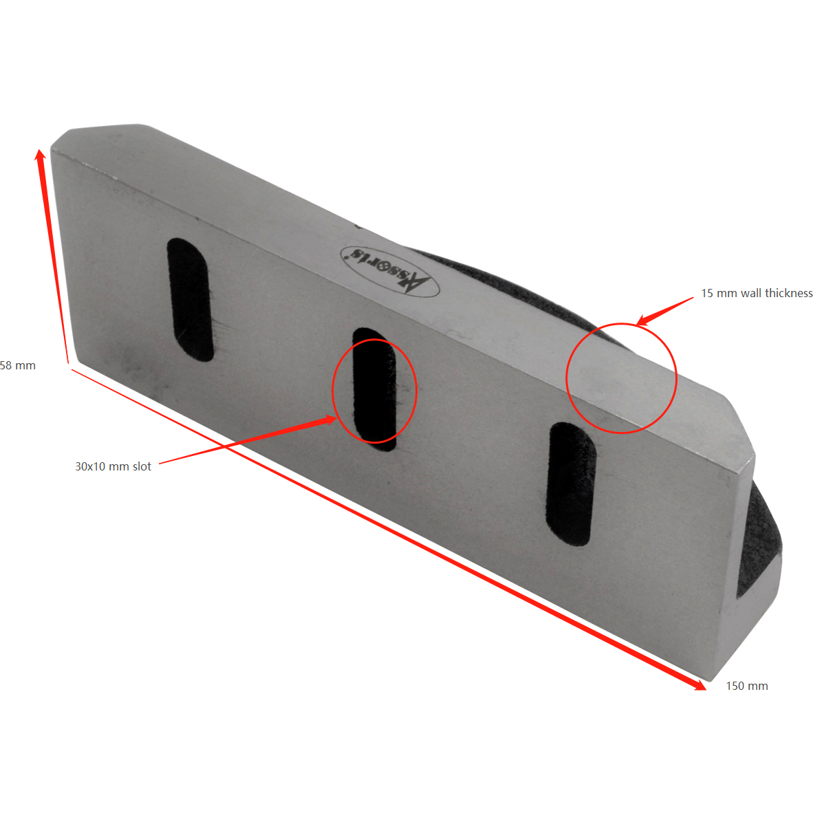 Low Profile Cast Iron Angle Plate 150 x 58 x 58