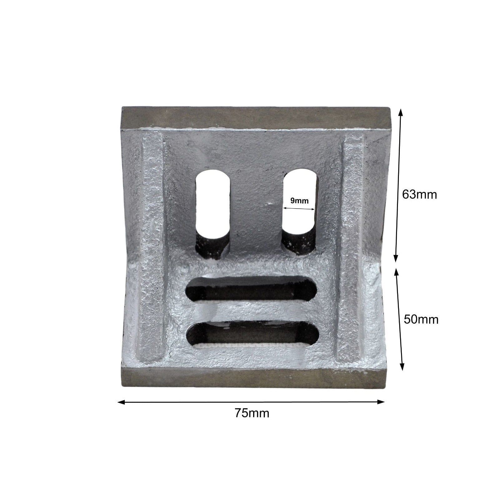 Cast Iron Angle Plate – 3"x2.5"x2" Slotted and Webbed - Twin Eagle Imports