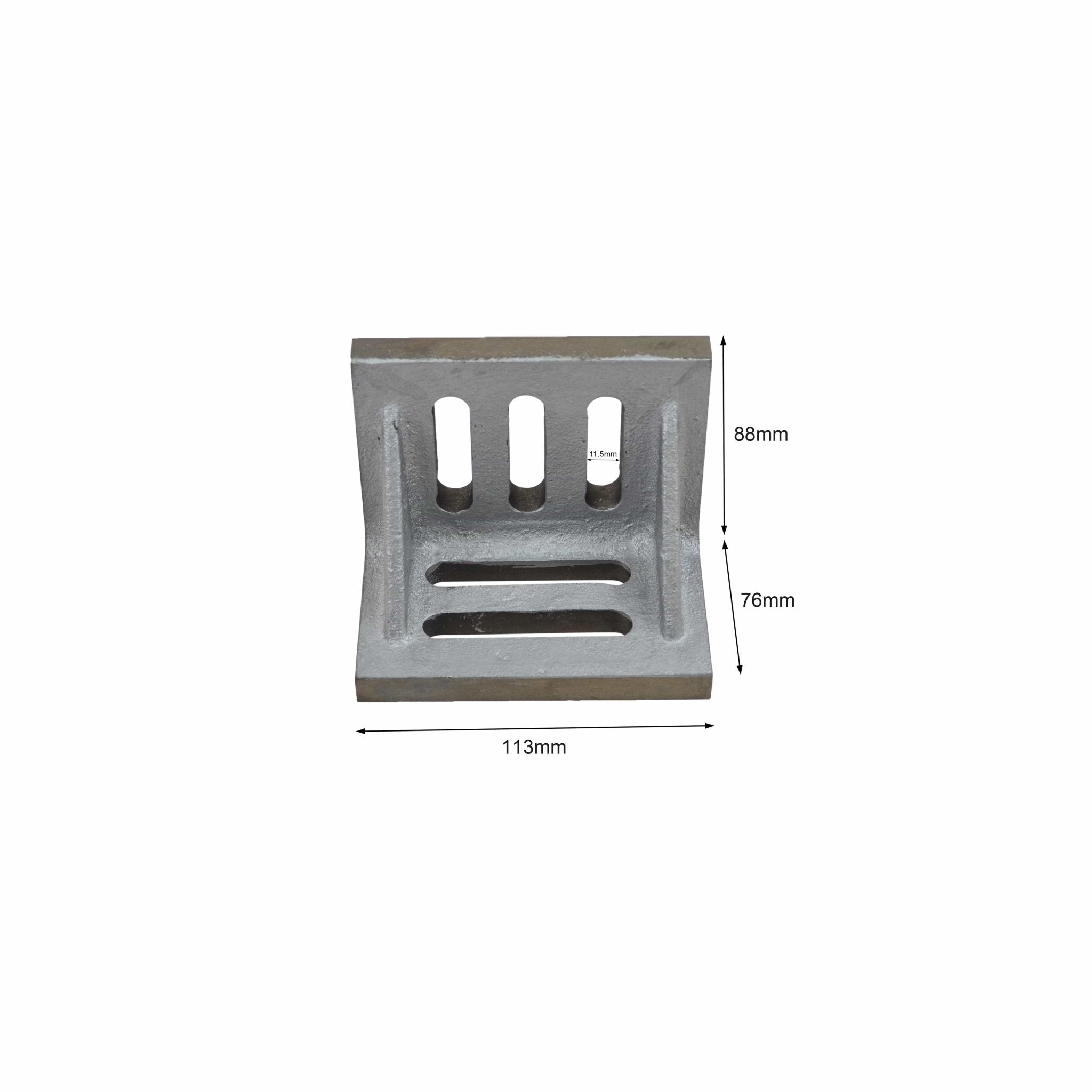 Cast Iron Angle Plate – 4.5"x3.5"x3" Slotted and Webbed - Twin Eagle Imports