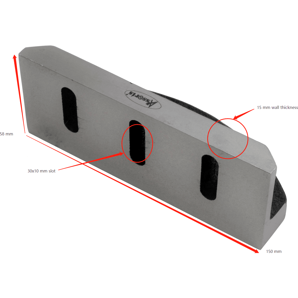 Cast Iron Low Profile Angle Plate – 150x58x58mm - Twin Eagle Imports