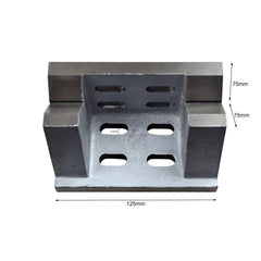Cast Iron V Angle Plate – 3"x3"x5" Slotted and Webbed - Twin Eagle Imports