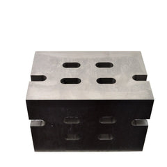 Cast Iron V Angle Plate – 4"x4"x6" Slotted and Webbed - Twin Eagle Imports