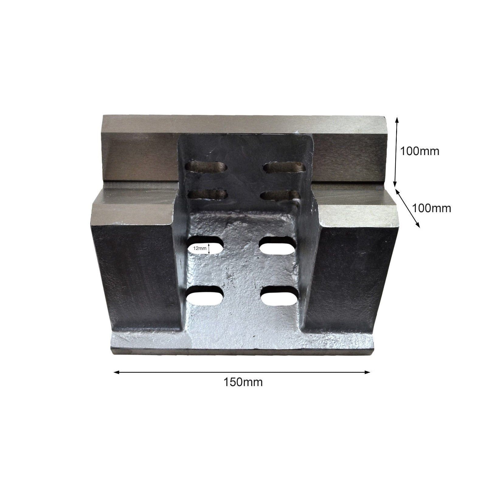 Cast Iron V Angle Plate – 4"x4"x6" Slotted and Webbed - Twin Eagle Imports