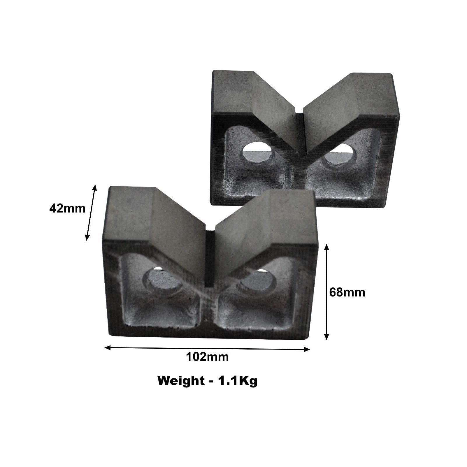 Cast Iron V-Block Matched Pair – 4" (100mm) - Twin Eagle Imports