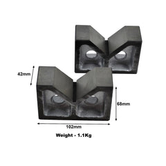 Cast Iron V-Block Matched Pair – 4" (100mm) - Twin Eagle Imports