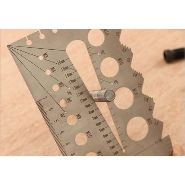 Dasqua Multi Function Thread Pitch Gauge - Twin Eagle Imports