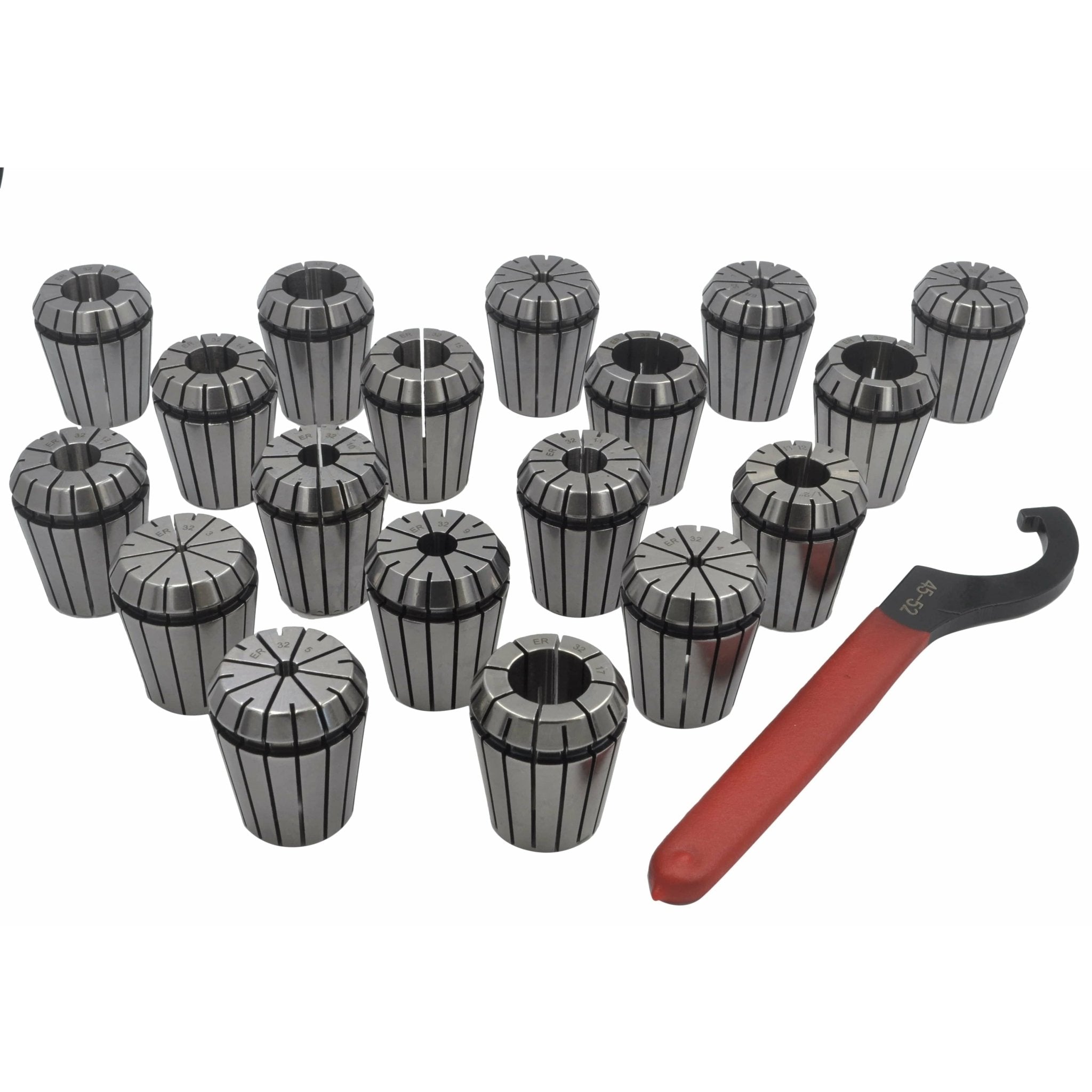 ER32 MT4 M16 Drawbar 18pc Precision Collet Set – 3mm to 20mm - Twin Eagle Imports