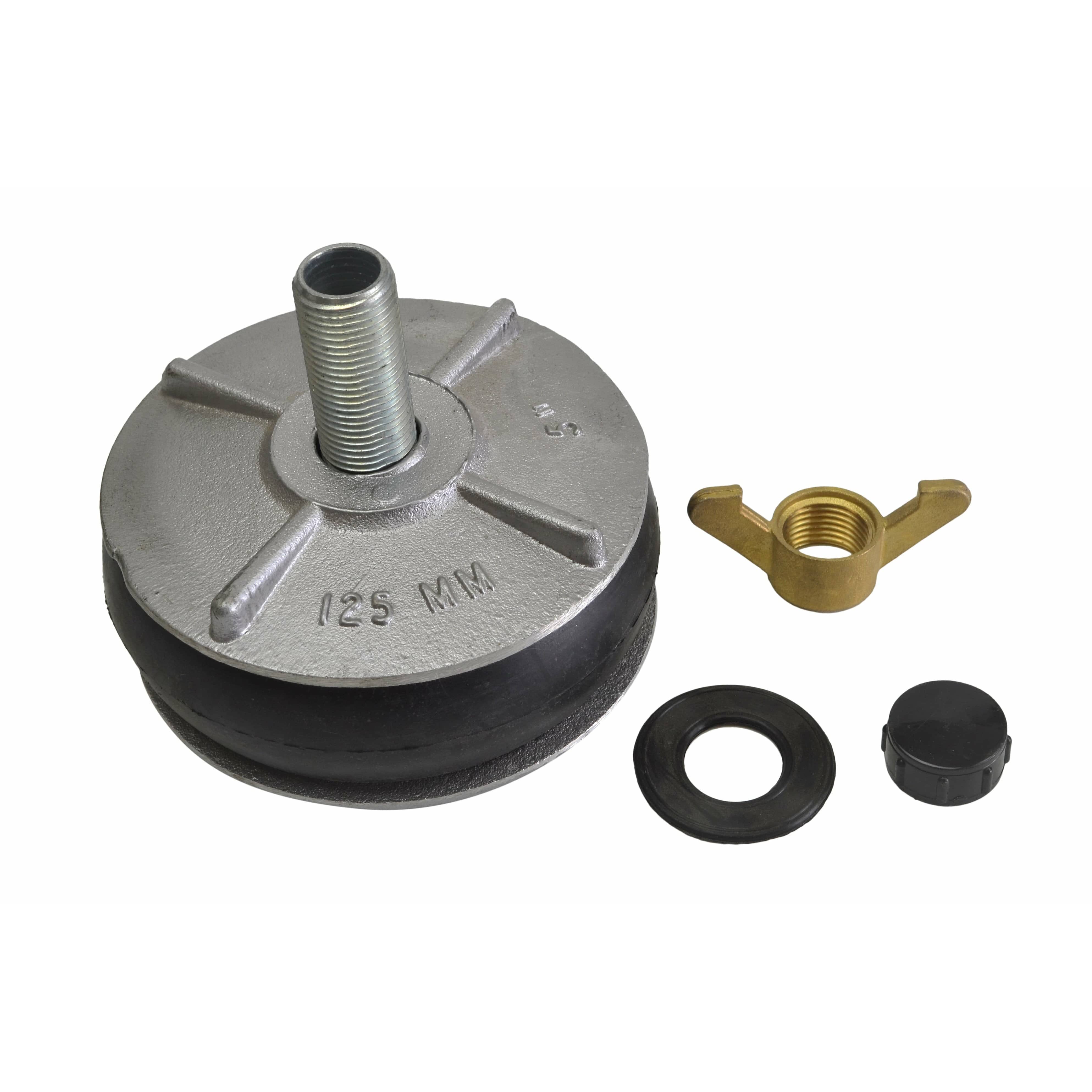HARON Expanding Plumbing Plug Aluminium Alloy pipe plug with 13 mm bypass 125-142 mm