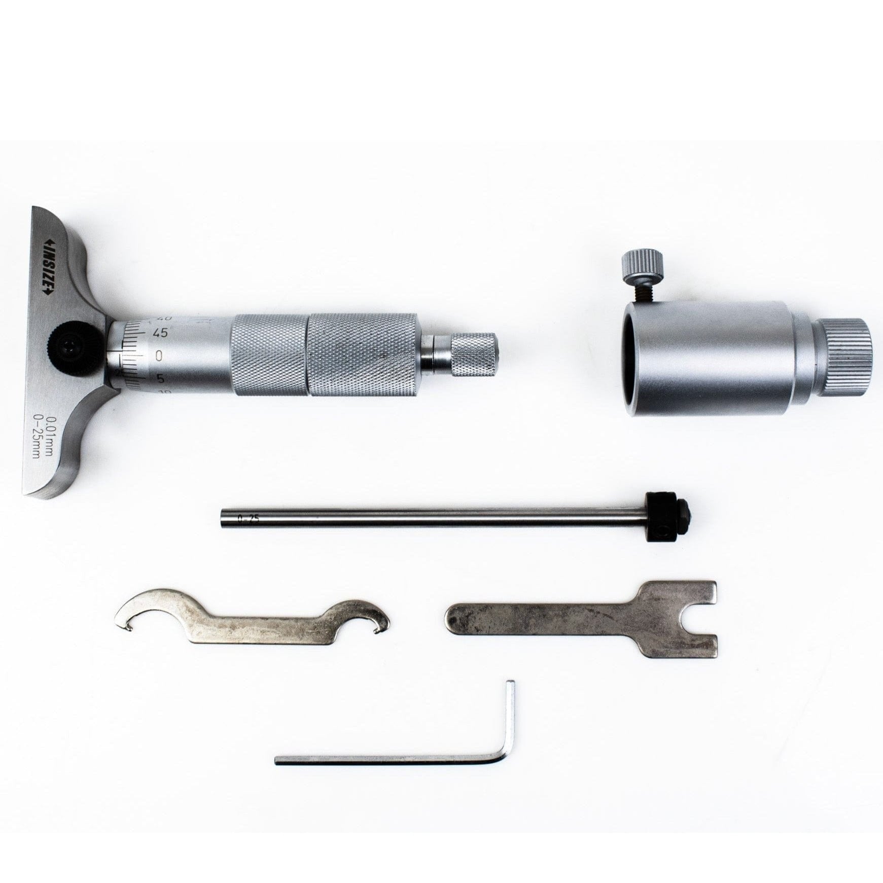 Insize 1pc Metric Depth Micrometer 0-25mm Range Series 3241-B25 - Twin Eagle Imports