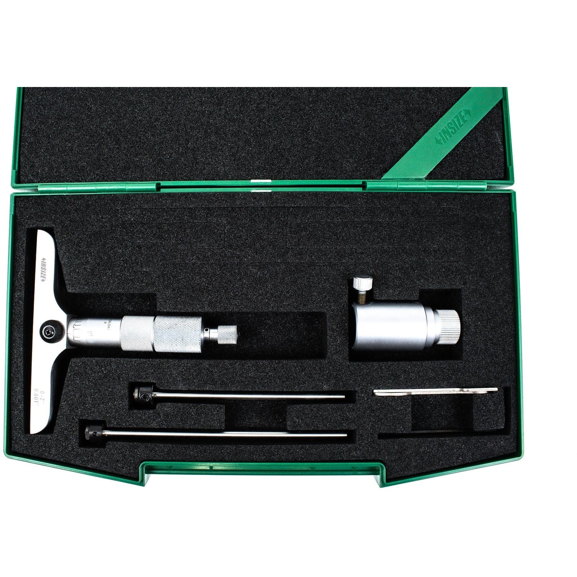 Insize 2pc Imperial Depth Micrometer 0-2" Range Series 3241-2 - Twin Eagle Imports