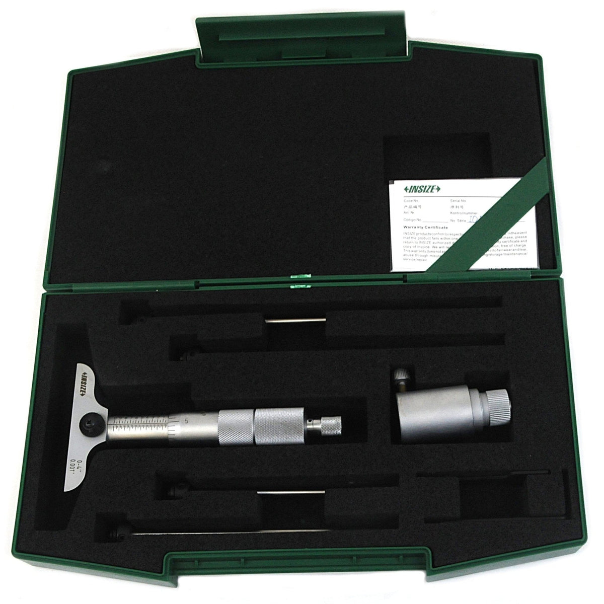 Insize 4pc Imperial Depth Micrometer 0-4" Range Series 3241-B4 - Twin Eagle Imports