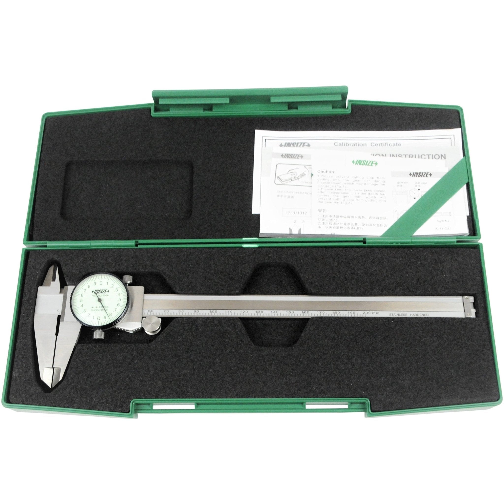 Insize Dial Caliper 0-200mm Range Series 1312-200A - Twin Eagle Imports