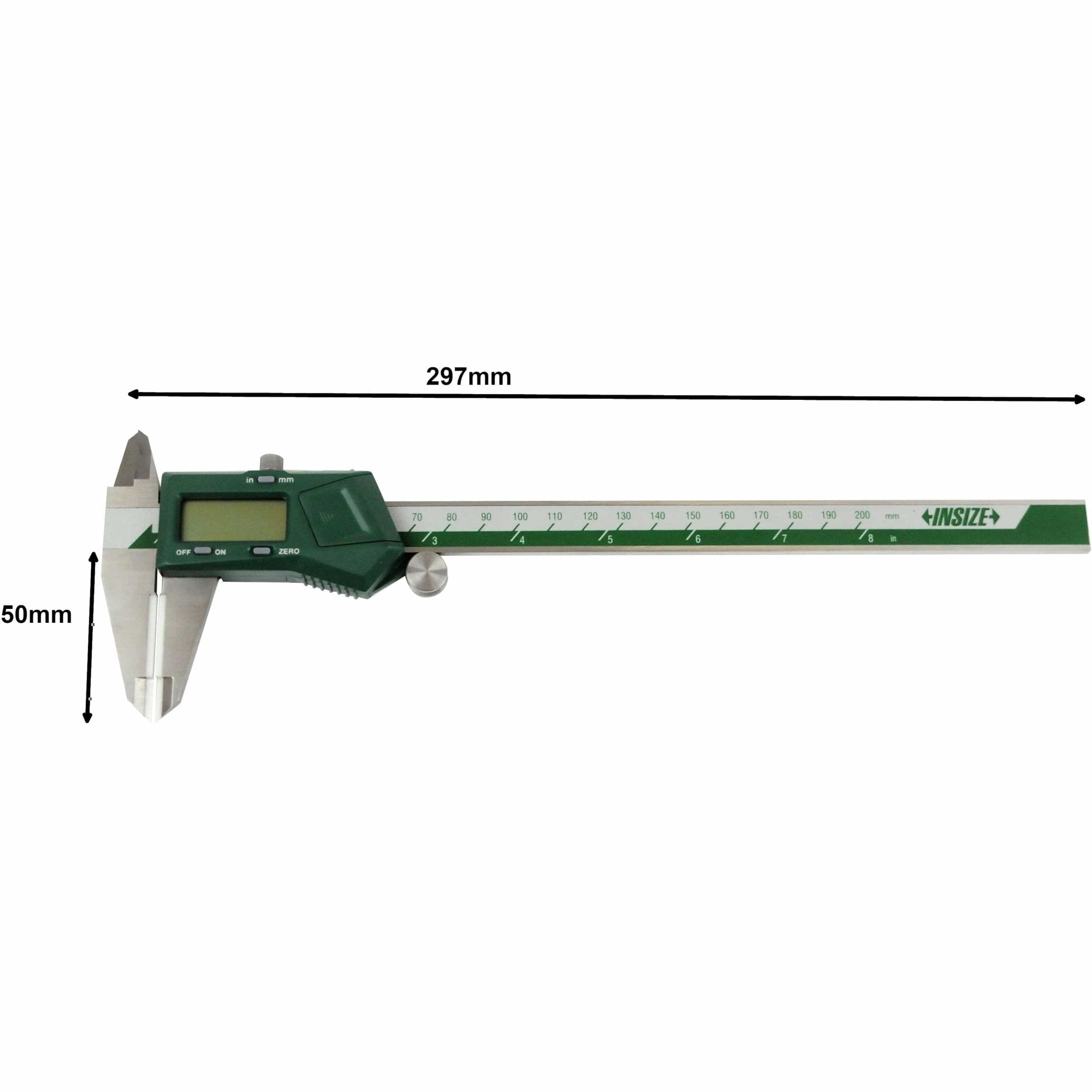Insize Digital Caliper With Ceramic Tipped Jaws Range Series 1193-200 - Twin Eagle Imports