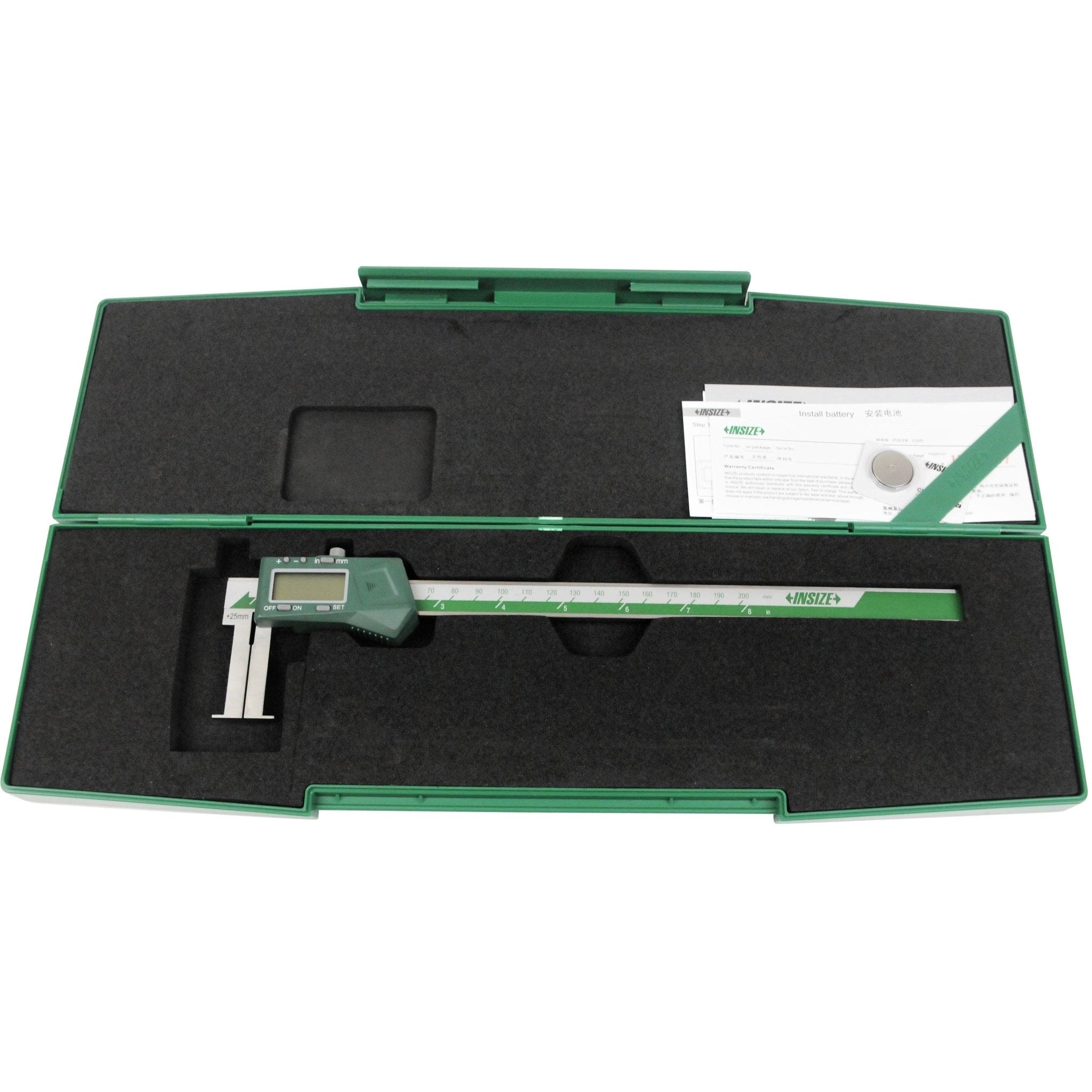 Insize Digital Inside Groove Caliper 25-200mm Range Series 1120-200A - Twin Eagle Imports