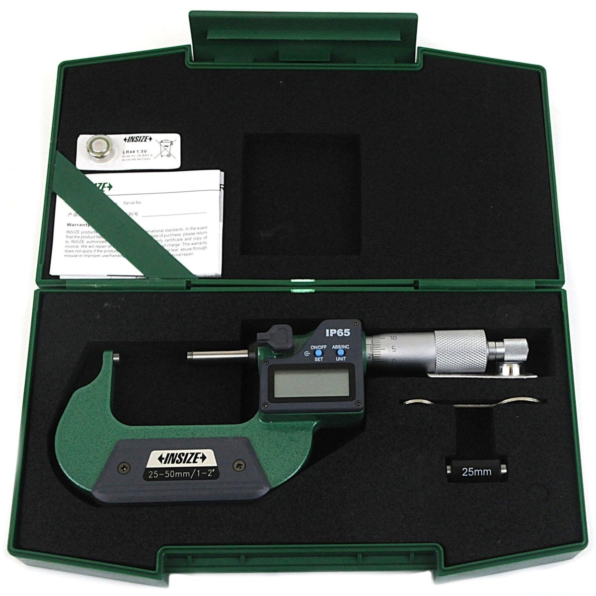 Insize Digital Spherical Anvil Tube Micrometer 25-50mm/1-2" Range Series 3560-50SA - Twin Eagle Imports