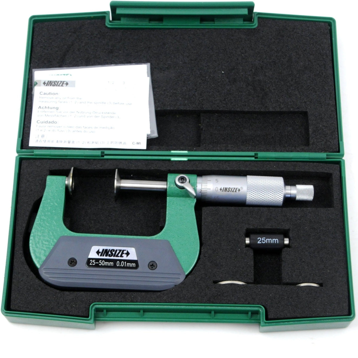 Insize Disc Micrometer 25-50mm Range Series 3282-50 - Twin Eagle Imports