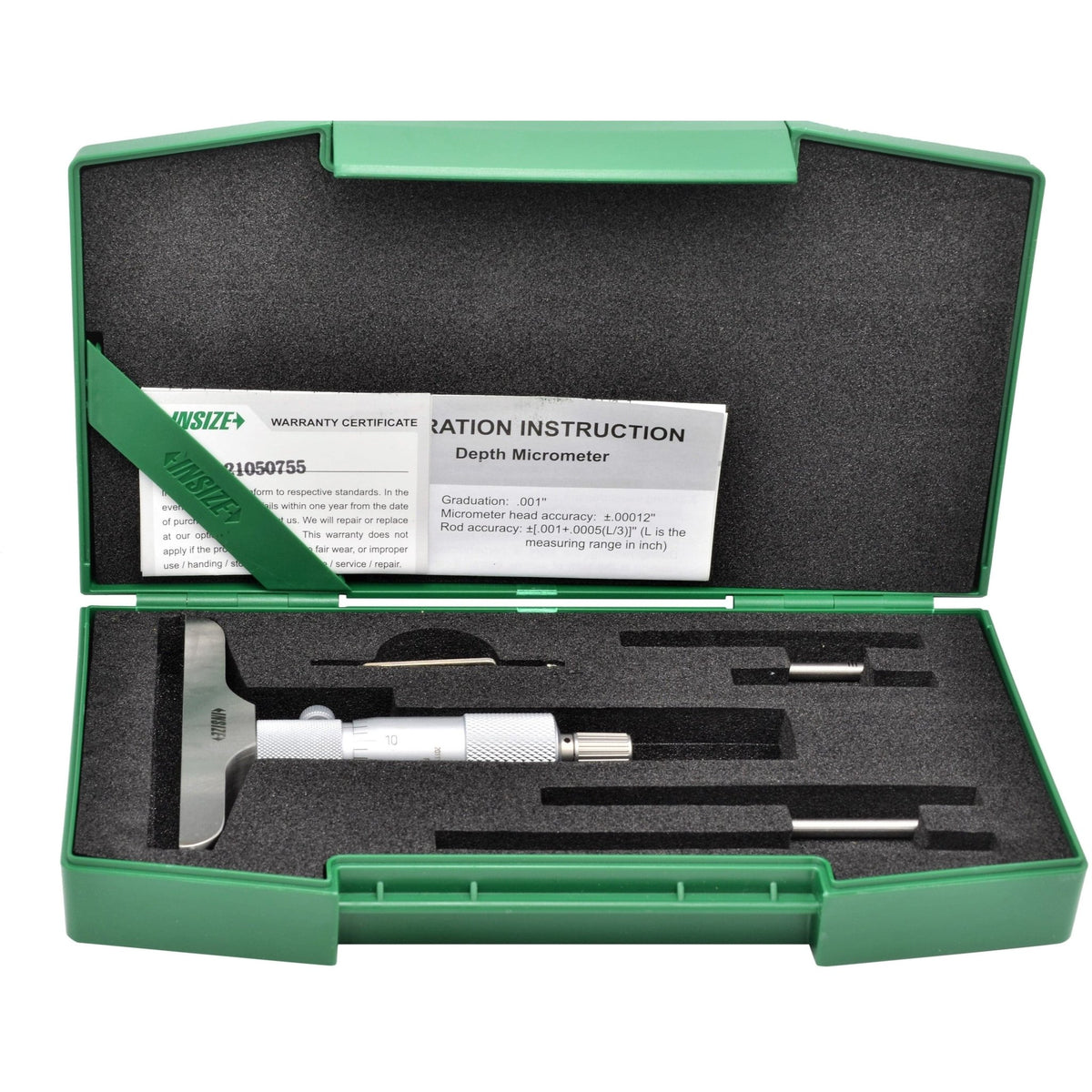 Insize Imperial Depth Micrometer 0-4" Range Series 3240 - 4 - Twin Eagle Imports
