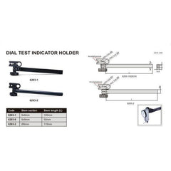 Insize Dial Test Indicator Holder Ø8 mm x 115 mm Series 6293-2