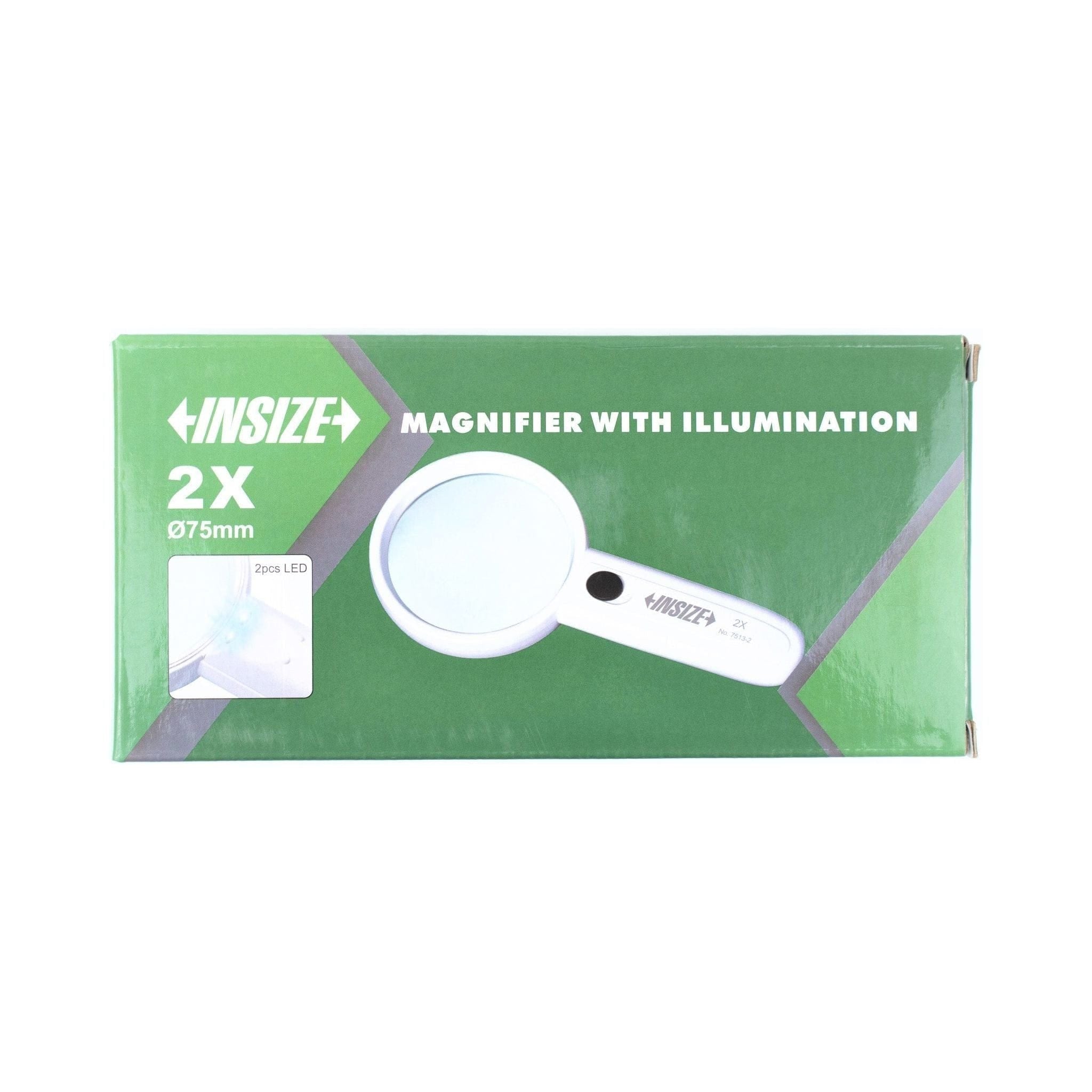 Insize Magnifier w/ Illumination x2 Series 7513-2 - Twin Eagle Imports