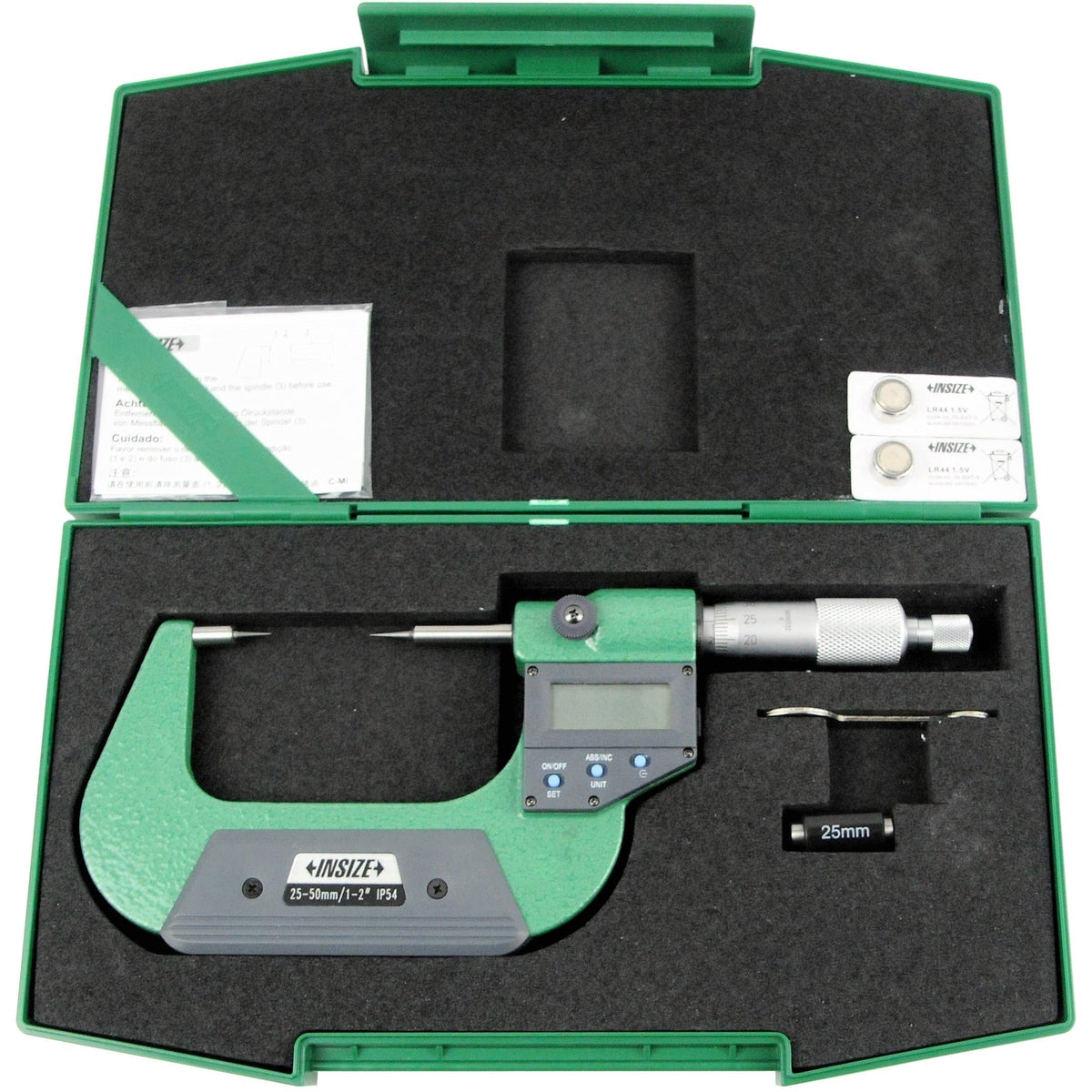 INSIZE Manufacturing Insize Digital Point Micrometer 25-50mm/1-2" Range Series 3530-50BA