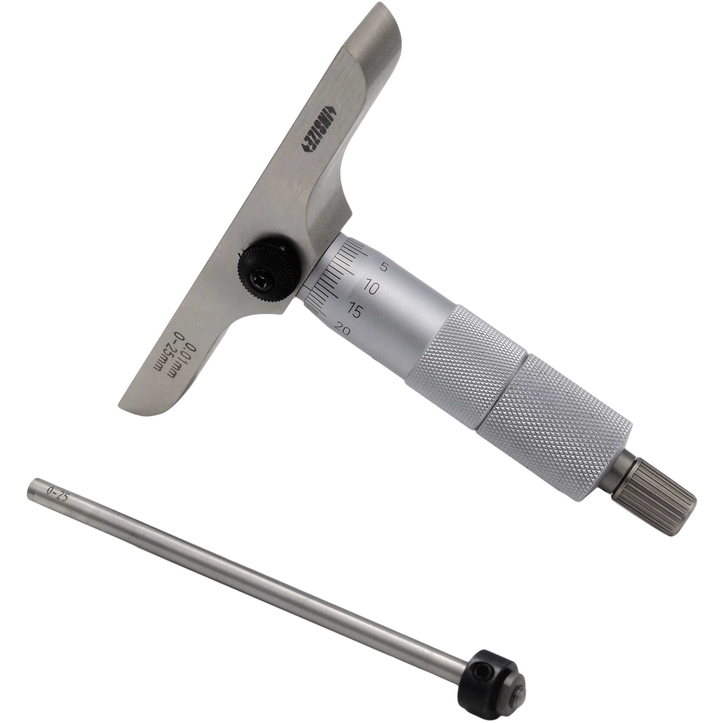 INSIZE Measuring Equipment Insize 1pc Metric Depth Micrometer 0-25mm Range Series 3241-25