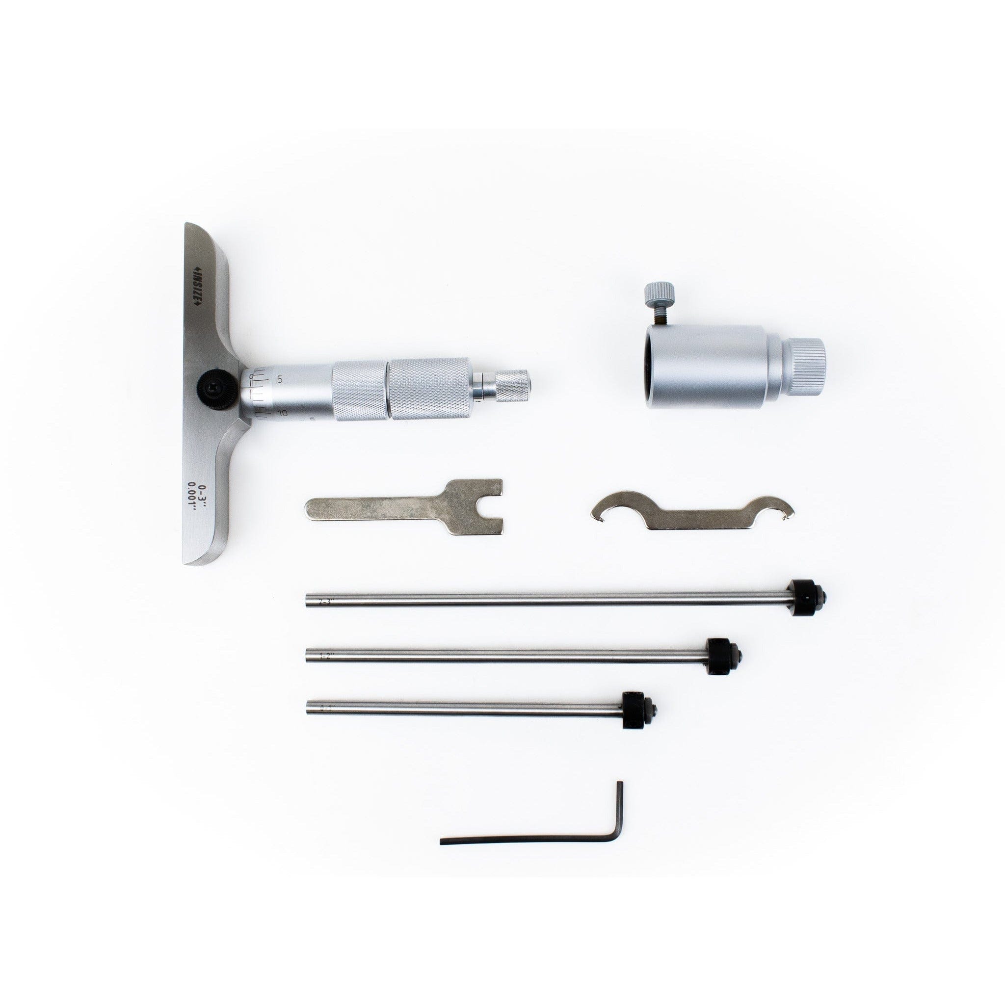 INSIZE Measuring Equipment Insize 3pc Imperial Depth Micrometer 0-3" Range Series 3241-3